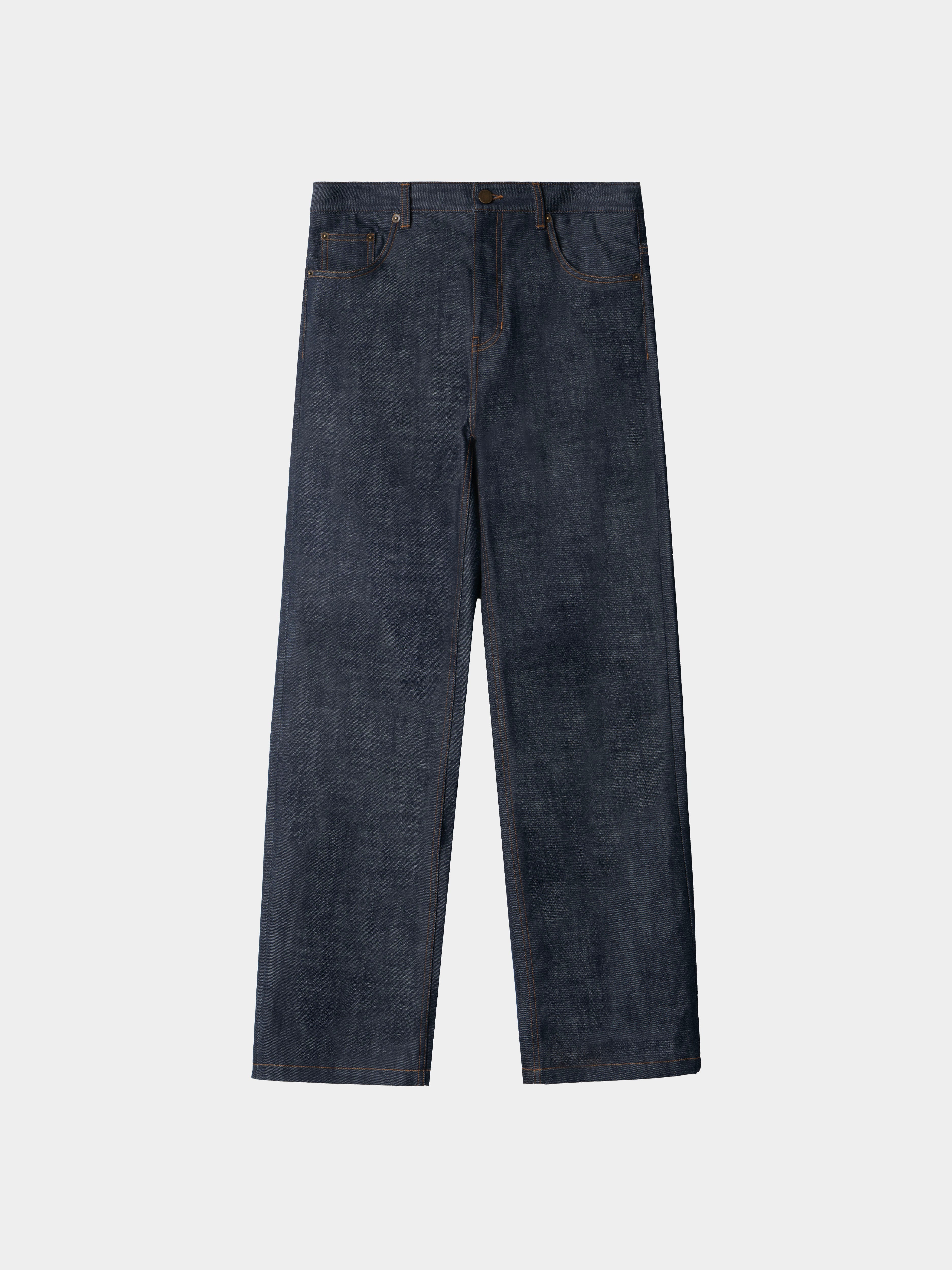 DNJ-Type 02N Indigo Raw Denim Pants - Fabric of the Universe FLOW 