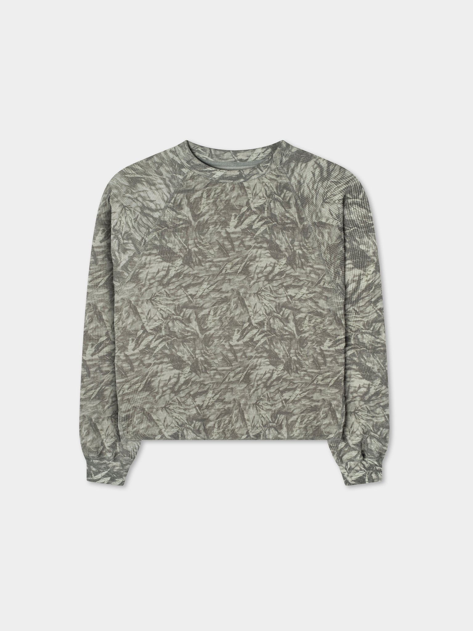 Camo Raglan Waffle Knit Thermal