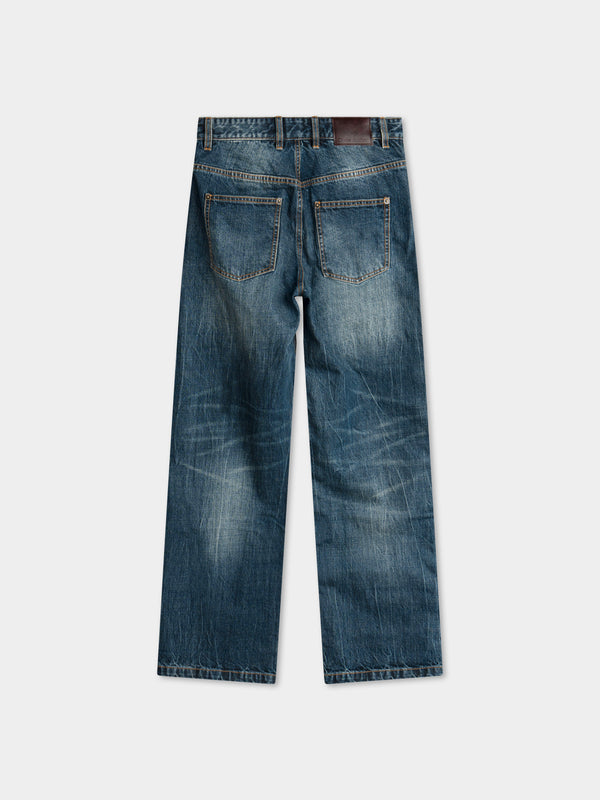 Relaxed Straight Selvedge Denim Jeans
