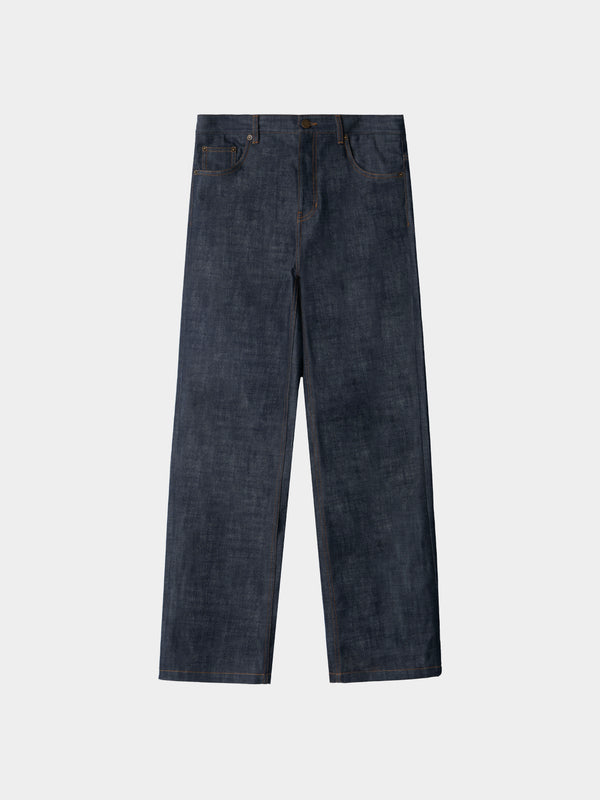Relaxed Straight Selvedge Denim Jeans