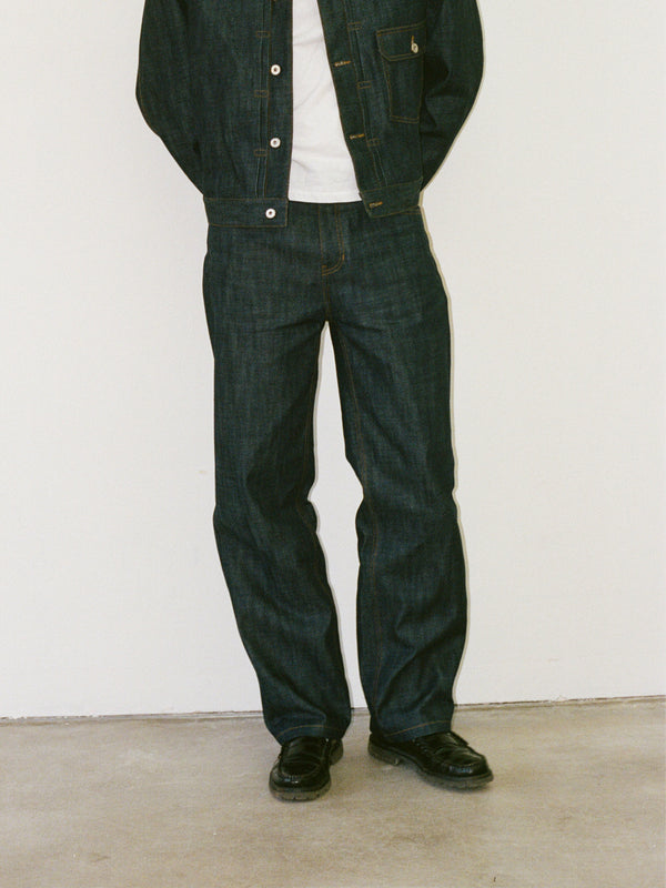 Relaxed Straight Selvedge Denim Jeans